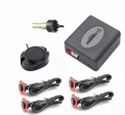 4x Black Parking Sensors Car Auto Reverse Backup Rear Radar Alert System Kit (for: Peugeot)