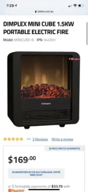 Electric fire place heater