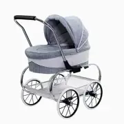 Just Like Mum Princess Doll Stroller (White/Grey) - Valco Baby