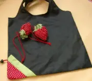 5 x Shopping Bag Foldable Reusable Grocery Travel Carry Bag Strawberry Shape New