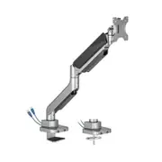 Brateck Economy Heavy-Duty Single Monitor Gas Spring Monitor Arm USB 3.0 Ports