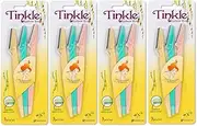 Tinkle Dermaplaning Tool 12ct, Dermaplane Razor for Women, Safe and Easy Peach Fuzz Remover, Eyebrow Trimmer with Protective Cover (4 Packs of 3)