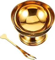 OKUMEYR Dessert Cup Elegant Footed Ice Bowl in Stainless Steel for Ice Cream Sweets