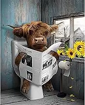 Cow Paint by Numbers Kit for Adults-Highland Cow Paint by Number for Adults, Animal Acrylic Painting by Numbers for Home Leisure Wall Decoration 16x20 inch