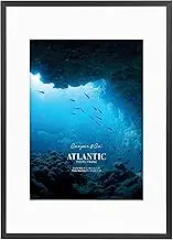 Cooper & Co. A1 Mat to A2 Atlantic Metal Photo Frame Black