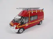 OPO 10 - Fire Truck 1/43 Compatible with F. Transit Lanéry Vehicle for Various interventions (VID) - Light Firefighters Hachette Vehicle CPL28