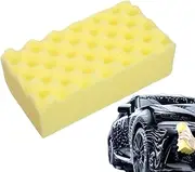Car Wash Sponge, High-Absorption Tire and Wheel Cleaning Pad, Extra-Thick Easy-Grip Foam Scrubber, Multi-Purpose Auto Wax Polishing Tool for Kitchen, Bathroom, and Household Use