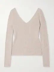 [Skin] Skin - Ribbed Stretch-jersey Top - Beige - 0 0 Neutrals