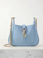 [Gucci] Gucci - Jackie Notte Mini Crinkled Patent-leather Shoulder Bag - Azure - One size One size Blue