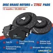 Front Slotted Brake Rotors Pads for Honda Integra GSi VTiR ACURA 129mm (for: Honda)