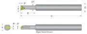 Dorian 55728, S08H-STUCR-1.2-4 Boring Bar for TC_T 52.50 Inserts