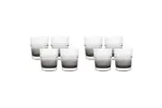 8pc Ecology Dion 260ml Hi Ball Tumbler Drinking Cup Glassware Smoke Grey