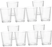 OHPHCALL 12pcs Set Communion Glassware Set Small Heavy Base Shot Glasses for Baptism Whiskey Tasting and Home Parties Elegant Polished Finish for Versatile Use and Enhanced Tasting