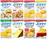 3 Jiffy Baking Mixes: Blueberry, Raspberry, Corn Muffin or Cake, Biscuit or Pie