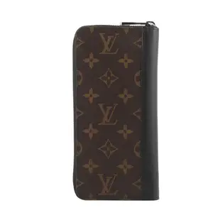 展示品_LV Zippy Monogram 塗層帆布及小牛皮拉鍊長夾(棕色/黑色)