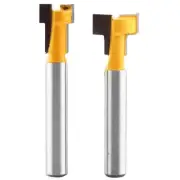 Meihejia 1/4 Inch Shank Keyhole Router Bit Set - 3/8 & 1/2 Inch Blade Diameter
