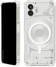 JProtect Magnetic Phone Case for Nothing Phone 2 - MagSafe Compatible, Shockproof, Transparent/Clear Case