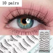 Wispy Long False Eyelashes Natural Cross Lash Extension Thick Fluffy Eye Makeup