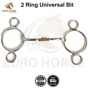 Western 2 Ring Jumping Horse Gag Bit Copper Roller Mouth Snaffle Horse Bits