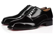 Christian Louboutin Capitano Flat Black Lace Up Tie Oxford Dress Loafer 41 8