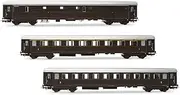 Rivarossi HR4365 FS 3 Pack Luggage Trolley Dz 83000 + Az 13010 1 Bz33010 Type 1946 2nd Class Castano Paint Ep. IIIb Rail Vehicles