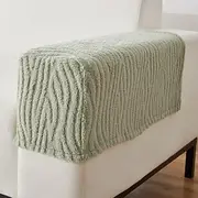 Stretch Armrest Covers for Chairs and Sofas Couch Arm Covers for Sofa Spandex Jacquard Armrest Covers Anti-Slip Furniture Protector Washable Armchair Slipcover
