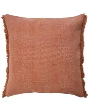 LR Home Cassie Fringed Solid Stonewash Decorative Pillow