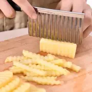 Crinkle Wavy Cutter Stainless Steel Vegetable Potato Chip French Fry Slicer Tool