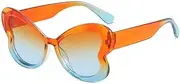 [HYYZZC] Cute Colorful Butterfly Sunglasses Stylish Women's Cat Eye Sun Glasses Candy Color Shades Trendy Gradient Ladies Party Eyewear