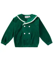 [Mini Rodini] Mini Rodini Sailor Velour cotton sweatshirt Y 4/5 green