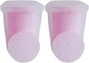 Rstigiker 400 Pcs Lint Free Nail Wipes - Round Non-Woven Soft Super Absorbent Dry Wipes for Nail Polish Remover, Eyelash Extensions and Nail Art (Pink)