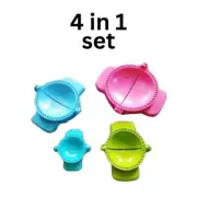 4pcs Curry Puff Dumpling Dough Press Mold Maker Small Medium Large Size
