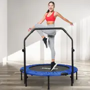 Centra Mini Trampoline Handrail Rebounder Folding Fitness Exercise Home Indoor