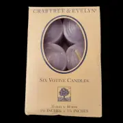 NOS Vintage Crabtree & Evelyn Savannah Gardens Fragranced Votive Candles 6 Pack