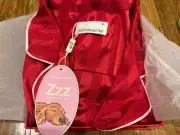 BNWT Peter Alexander Red Penny Dog White Trims Satin Summer Set -SIZE XL Women’s