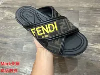 在飛比找Yahoo!奇摩拍賣優惠-【Mark美鋪】FENDI FF 刺繡字母 拖鞋