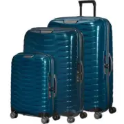 Samsonite Proxis Hardside Suitcase Set of 3 Petrol Blue 26035, 26042, 26043 with