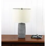 Oriel Lighting STRATA Concrete Finish Complete Table Lamp w Shade