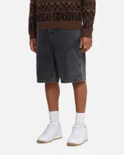 [S Double] S Double Denim Standard Shorts Faded Black - Size 30 30 Faded Black