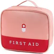 Innovkitchen Travel Medicine Bag, Medicine Bottle Organizer Med Emergency, First Aid Bags Empty, Small Medical Pink Cute First Aid Kit
