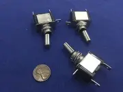 3 Pieces 12V White LED Car Carbon Fiber SPST Toggle Switch Control On/Off c13