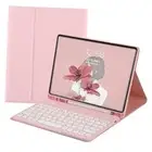 2023 11 inch Keyboard Case with Pen Slot, Round Key Galaxy Tab A9 Plus Pink