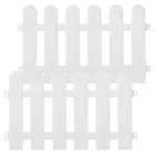 2 Pcs Edging Miniature Picket Fence White Border Fencing