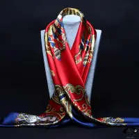 在飛比找樂天市場購物網優惠-杭州絲綢柔滑綢緞面大方巾頭巾歐美風圍巾女方絲巾90x90CM