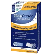SleepDoctor Oral Strips 14 Pack Reduce Vibration Snoring Fast Dissolving