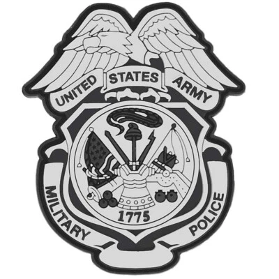 Military Police PVC Patch Hook and Loop