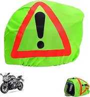 Motorcycle Warning Triangle Helmet Bag First Aid Breakdown Triangle Motorcycle Used for Marking Hazard Points in Accidents Accident Sites (46 x 43 cm, Fluorescent Green)