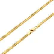10K Yellow Gold Mens 2.5mm Franco Square Box Foxtail Wheat Necklace Chain 28"