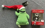 Nightmare Before Christmas Jack Skellington Hallmark Ornament Oogie Boogie Plush