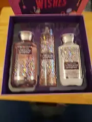 Bath & Body Works A Thousand Wishes Winter Wishes Gift Box Mist Wash Lotion NEW